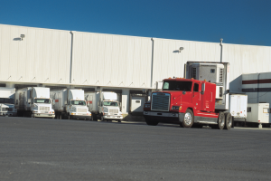 trucking backing into loading dock