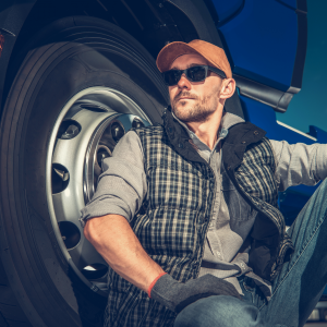 truck driver relaxing