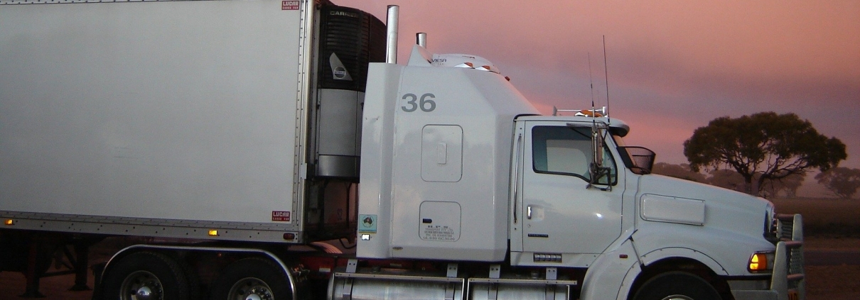 commercial truck driving