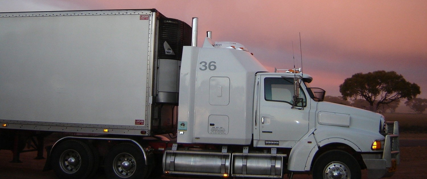 commercial truck driving