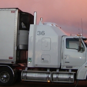 commercial truck driving